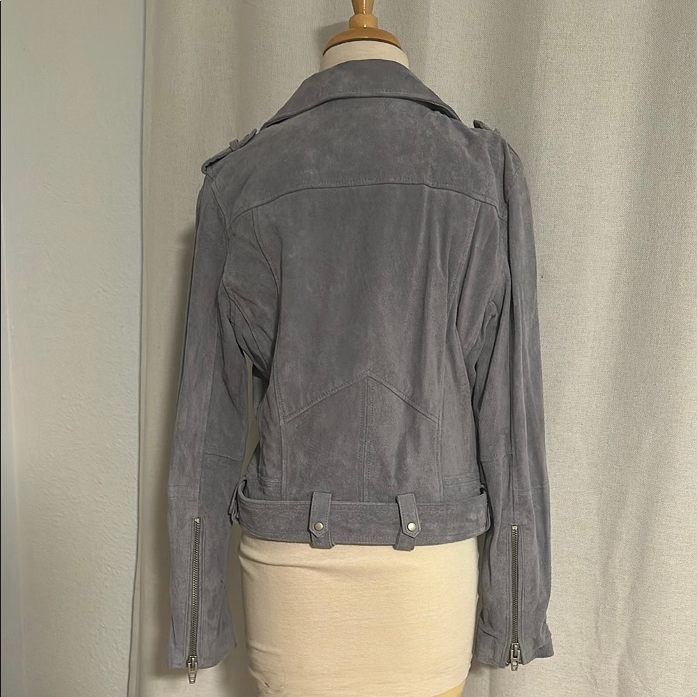 BLANK NYC | Women's Gray Suede Biker/Moto Jacket - Picture 2 of 5